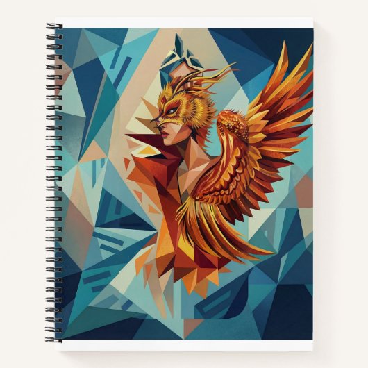Geometric Phoenix Art Notebook ノートブック (正面)