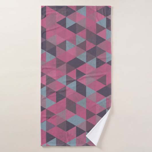 Geometric Pink バスタオル (バスタオル)