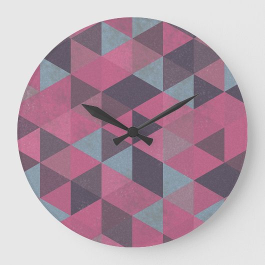 Geometric Pink ラージ壁時計 (正面)
