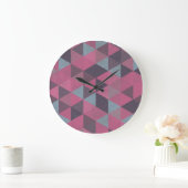Geometric Pink ラージ壁時計 (ホーム)