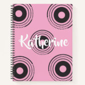 Geometric pink aesthetic Spiral Notebook for her ノートブック (正面)