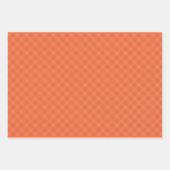Geometric Plaid Pattern in Peach and Teal ラッピングペーパーシート (正面2)