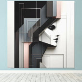 Geometric Portrait Study キャンバスプリント (インサイチュ (ウッドフロア))