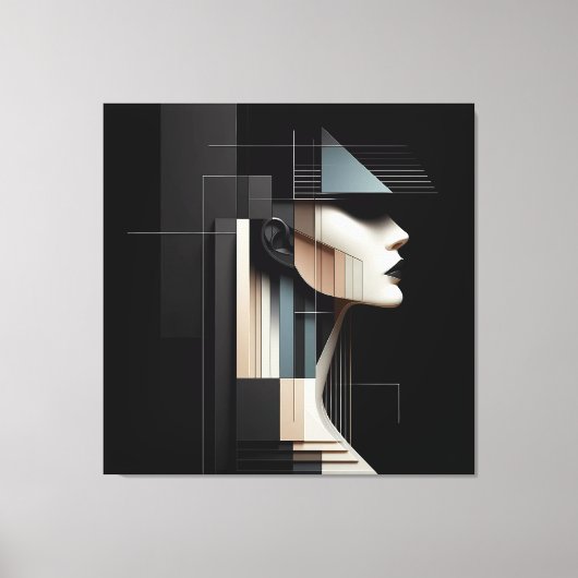 Geometric Profile/ Geometrisches Profil キャンバスプリント (正面)