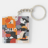 Geometric Pumpkins and Ghosts キーホルダー (裏面)