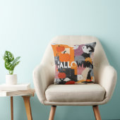 Geometric Pumpkins and Ghosts クッション (椅子)