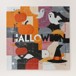 Geometric Pumpkins and Ghosts 676-piece ジグソーパズル