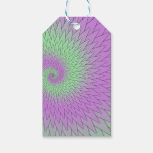Geometric Purple and Green ギフトタグ (正面)