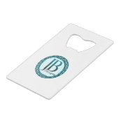 Geometric Purple and Green クレジットカード栓抜き (裏面アングル)