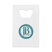 Geometric Purple and Green クレジットカード栓抜き (裏面)