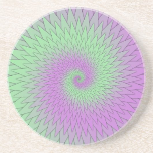 Geometric Purple and Green コースター (正面)