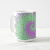 Geometric Purple and Green コーヒーマグカップ (正面左)