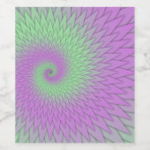 Geometric Purple and Green ワインラベル (シングルラベル)