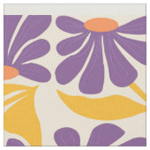 Geometric Purple and Yellow Pattern Fabric ファブリック (クローズアップ)