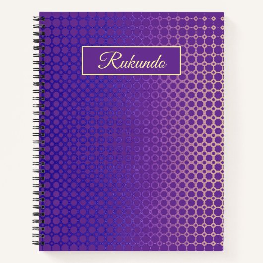 Geometric Radiance: Indigo to Violet Tech ノートブック (正面)