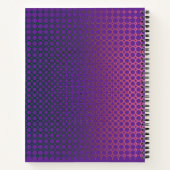 Geometric Radiance: Indigo to Violet Tech ノートブック (裏面)