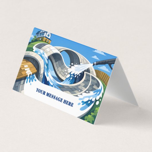 Geometric Residential pressure washing Flow 名刺 (裏面)