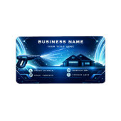 Geometric Residential Pressure Washing Glow ラベル (正面)