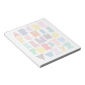 Geometric Retro Alphabet ノートパッド (アングル)