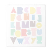 Geometric Retro Alphabet ノートパッド (正面)
