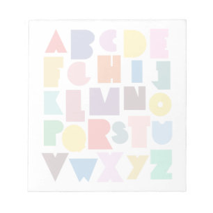 Geometric Retro Alphabet ノートパッド
