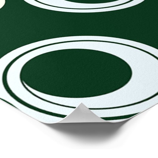 Geometric Retro Circles Pattern ポスター (角)