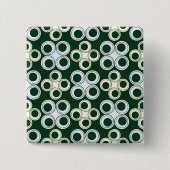 Geometric Retro Circles Pattern 缶バッジ (正面)