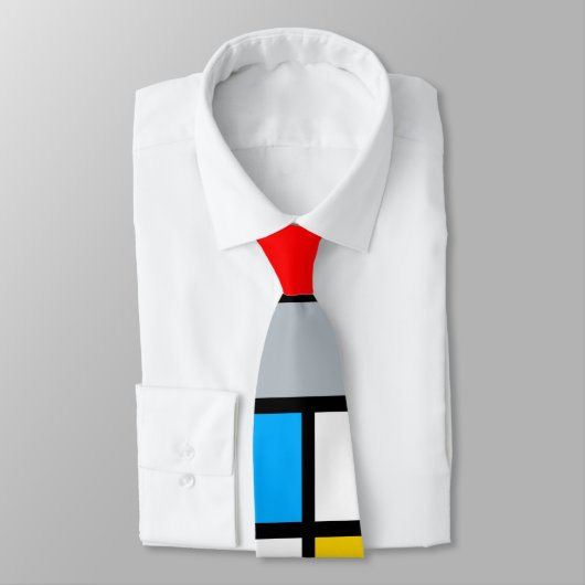 Geometric Retro Mondrian Style Color Composition ネクタイ (タイ)