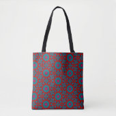Geometric Rose Circle Pattern Tote トートバッグ (正面)