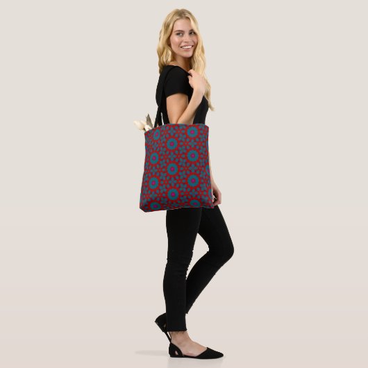 Geometric Rose Circle Pattern Tote トートバッグ (モデル)