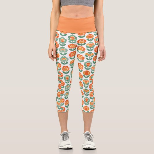 Geometric Rose Love カプリレギンス (正面)