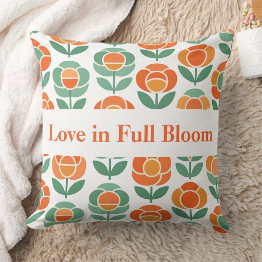 Geometric Rose Love - Love in full bloom クッション (ブランケット)