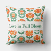 Geometric Rose Love - Love in full bloom クッション (裏面)