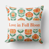 Geometric Rose Love - Love in full bloom クッション (正面)