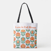 Geometric Rose Love - Love in full bloom トートバッグ (裏面)