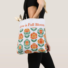 Geometric Rose Love - Love in full bloom トートバッグ