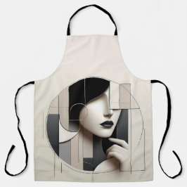 Geometric Sculpted Portrait エプロン