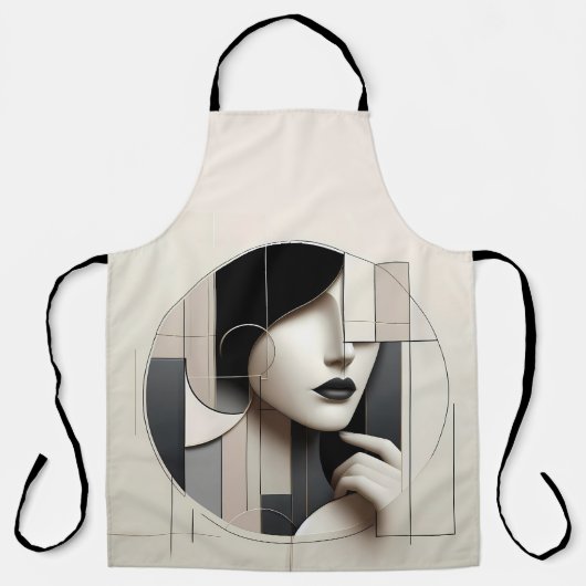 Geometric Sculpted Portrait エプロン (正面)