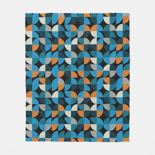 Geometric seamless mosaic tiles pattern, backgroun フリースブランケット (正面)