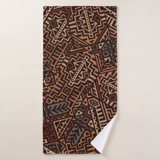 Geometric seamless pattern created in trendy ethni バスタオル (バスタオル)