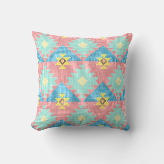 Geometric seamless pattern design, home decor ide クッション (正面)
