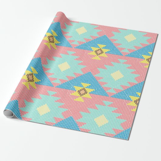Geometric seamless pattern design, home decor ide ラッピングペーパー (アンロールド)