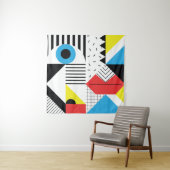 Geometric seamless pattern with abstract shapes タペストリー (インサイチュ)