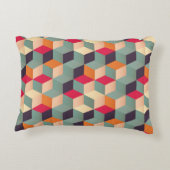 Geometric seamless pattern with colorful squares i アクセントクッション (裏面)