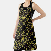 Geometric seamless pattern with stylized golden wi エプロン (インサイチュ)