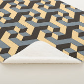 geometric seamless tile with complex rotating cubi シェルパブランケット (3/4)