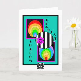 Geometric Shabbat Shalomグリーティングカード カード