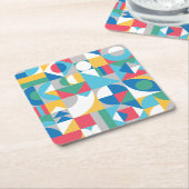 Geometric Shapes スクエアペーパーコースター (アングル)