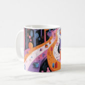 Geometric Shapes and Vibrant Colors Wall Art Print コーヒーマグカップ (正面左)