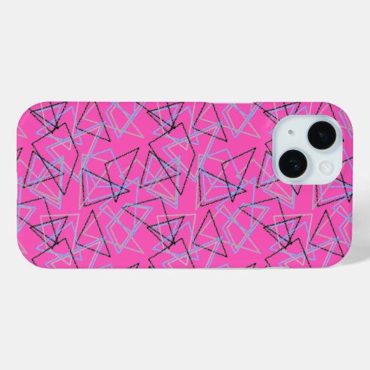 Geometric shapes in chalk on white  Case-Mate iPhoneケース (裏面 (横))